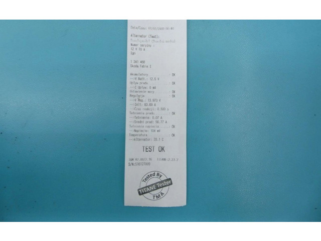 Генератор 2542747B, IMPRK1341468 Skoda Fabia Mk1 (6Y)