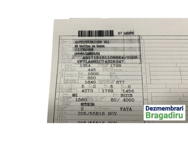 Блок подушек безопасности Citroen C4 I