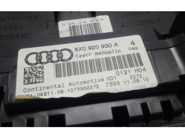 Панель приборов 8X0920930A   Audi A1       