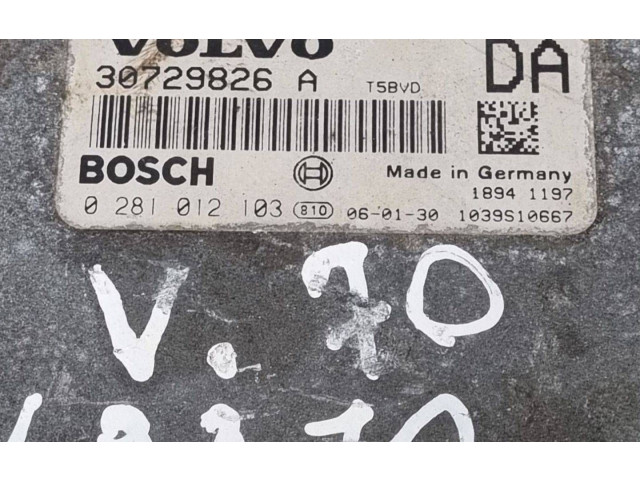 Комплект блоков управления 0281012103, 30729826A   Volvo V70