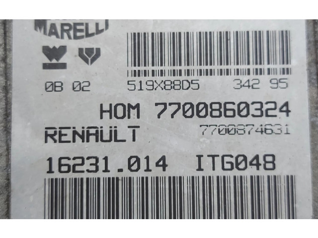 Блок управления двигателем Блок управления 7700860324   Renault Clio I