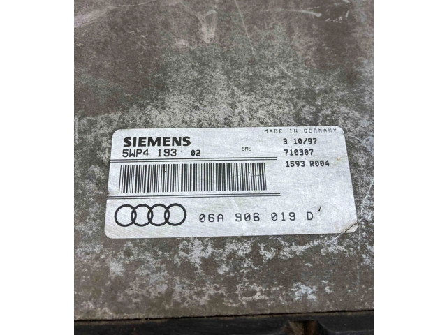 Блок управления двигателем Блок управления 06A906019D, 5WP4193   Audi A3 S3 8L