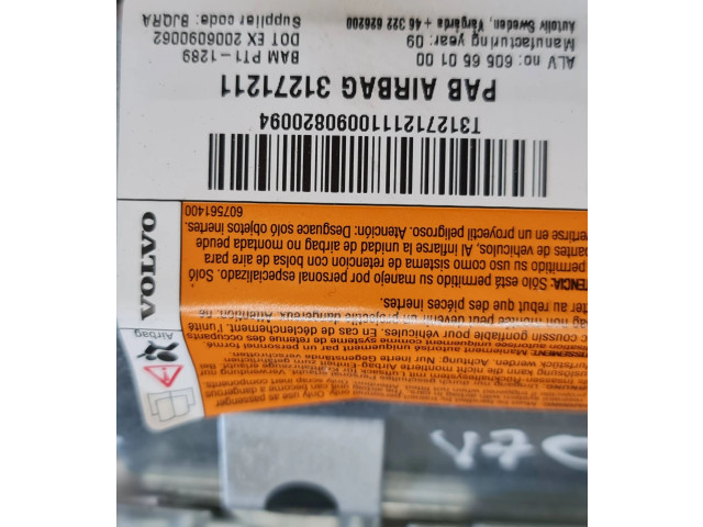 Подушка безопасности пассажира 31271211, 607561400 Volvo V70