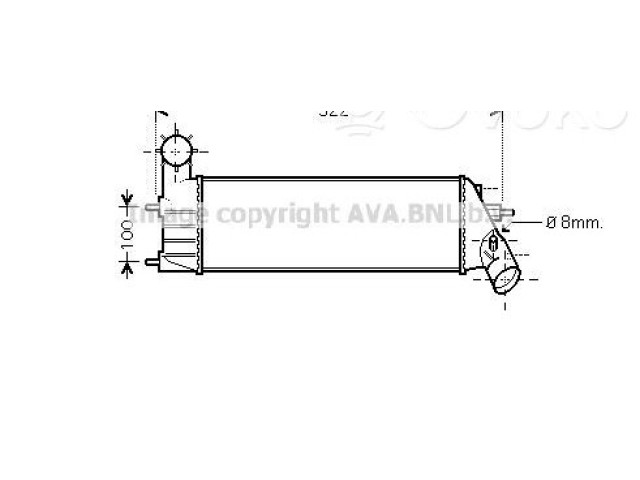Интеркулер  1489396080, 21400147   Fiat Ulysse 