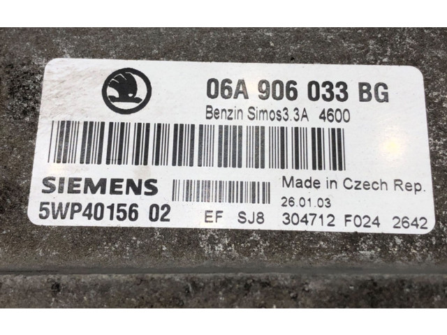 Блок управления двигателем Блок управления 06A906033BG Skoda Octavia Mk1 (1U)