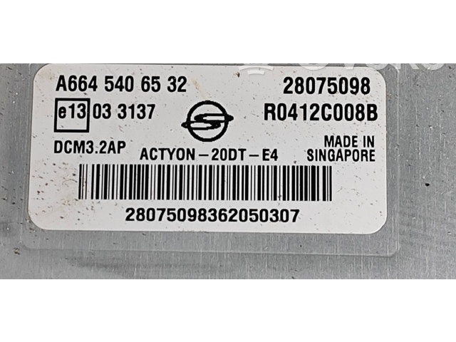 Блок управления двигателя A6645406532, 28075098 SsangYong Actyon