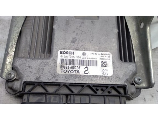 Блок управления двигателя 896610DC20, 0281015386   Toyota Yaris