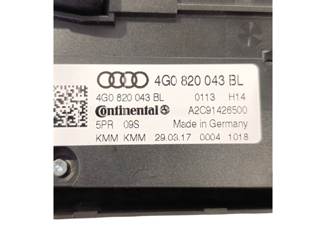 Блок управления климат-контролем 4G0820043BL Audi A6 S6 C7 4G