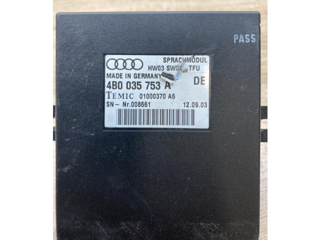 Блок управления голосом 4B0035753A Audi A6 S6 C5 4B