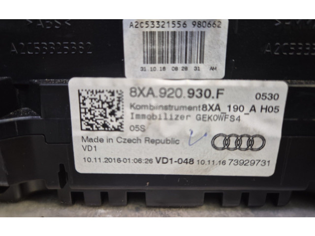 Панель приборов 8XA920930F Audi A1