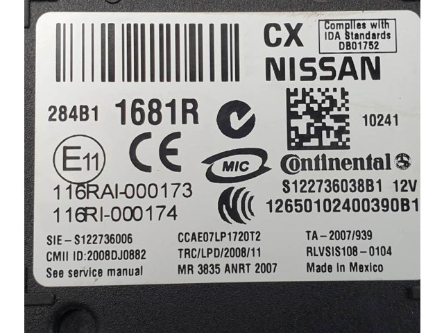 Блок комфорта 284B11681R   Renault Koleos I   