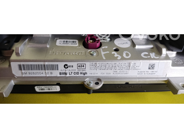 Дисплей 9252004, 65509292248 BMW 3 F30 F35 F31