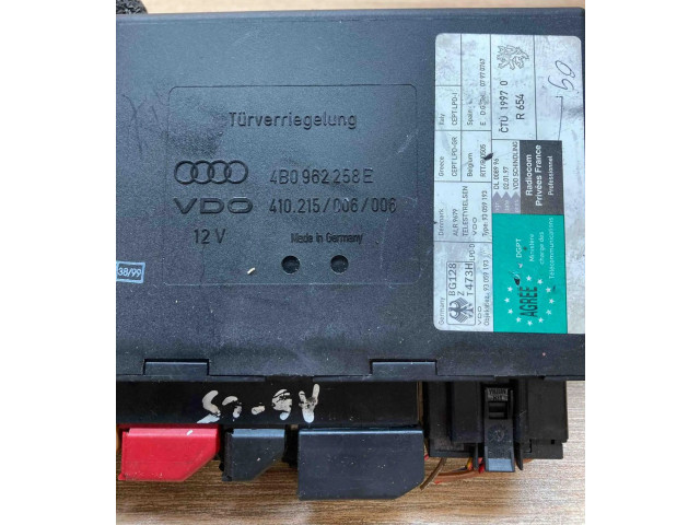 Блок комфорта 4B0962258E, 410215006 Audi A6 S6 C5 4B