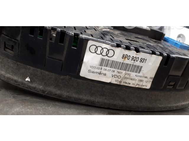 Панель приборов 8P0920931   Audi A3 S3 8P       