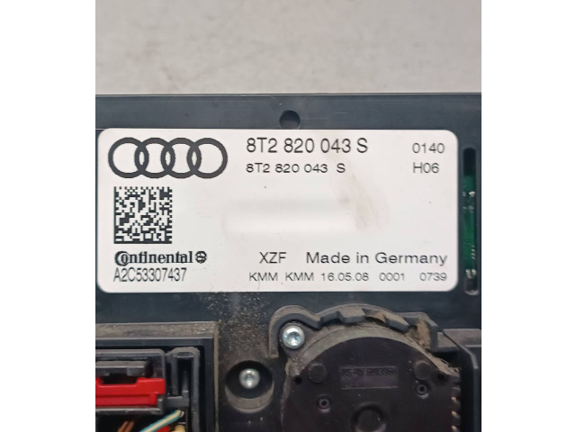 Блок управления климат-контролем 8T2820043S, A2C53307437 Audi A5 8T 8F