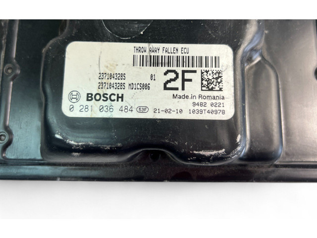 Блок управления двигателем Блок управления 237104328S, 0281036484 Dacia Duster II