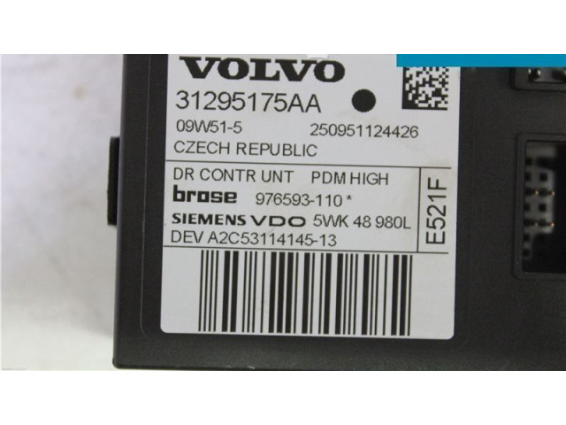 Турбина Передний двигатель механизма для подъема окон Volvo V50  31295234, 31295175    двигателя D4164T      