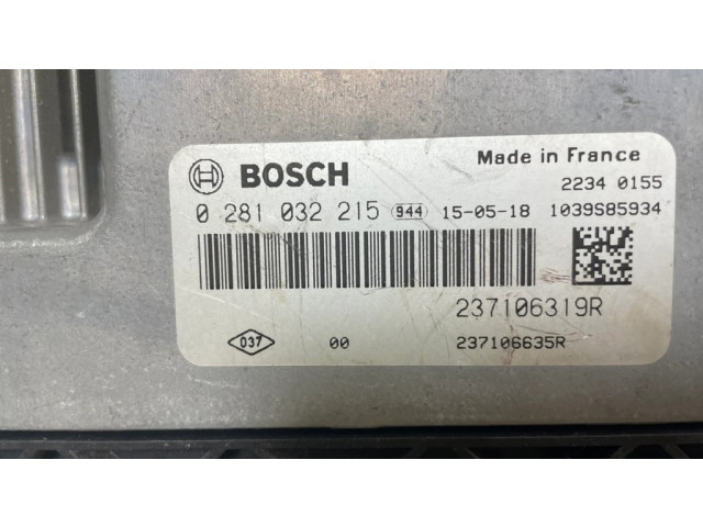 Блок управления двигателя 237106319R, 0281032215 Renault Captur