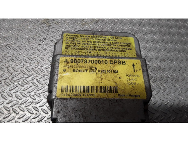 Блок подушек безопасности 98078700010, 0285001936 Mitsubishi Colt CZ3