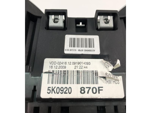 Панель приборов 5K0920870F, NP1851 Volkswagen Golf VI