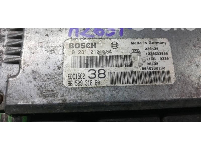 Блок управления двигателем Блок управления 0281010884, 9650931880   Peugeot Expert