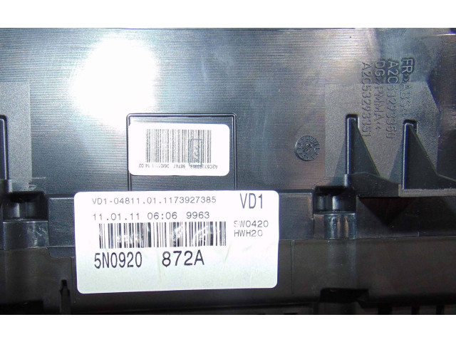 Přístrojová deska  Volkswagen Tiguan 2010 5N0920872A, VD104811  