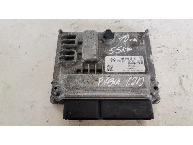 Блок управления двигателя 03P906021K Skoda Fabia Mk2 (5J)