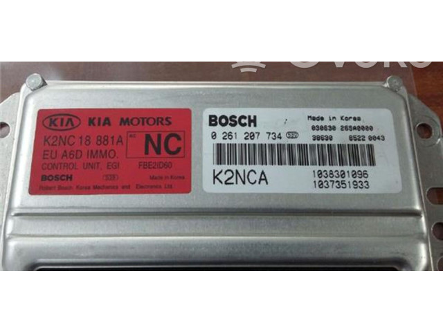 Блок управления K2NC18881A, 0261207734   KIA Shuma