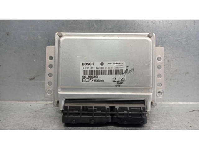 Блок управления двигателя 55188693, 0281011502 Lancia Lybra