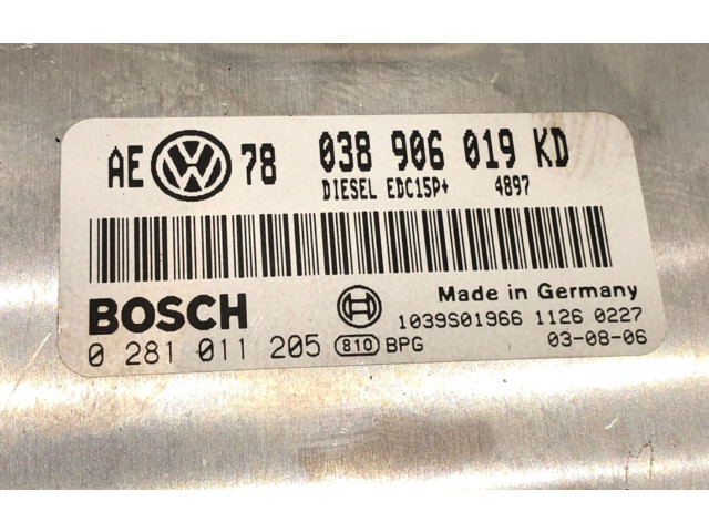 Řídící jednotka 038986019KD   Volkswagen PASSAT B5.5 2000
