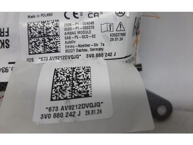 Подушка безопасности водителя Skoda Superb B5 (3U)