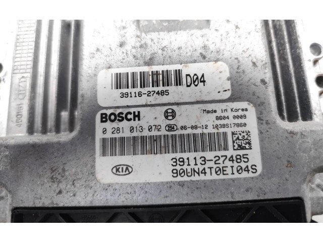 Блок управления двигателя 39113-27485, 0281013072   KIA Carens II