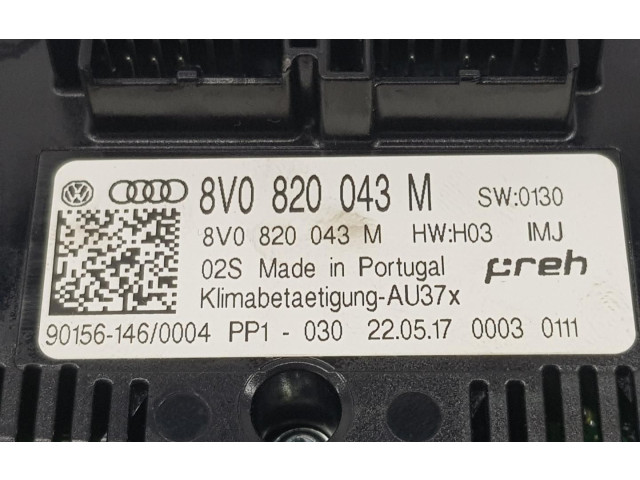 Блок управления климат-контролем 8V0820043M, 8V0820043M Audi A3 S3 8V