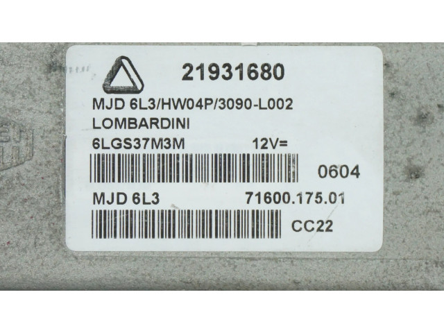 Řídící jednotka 21931680, 6LGS37M3M Microcar M8 2012