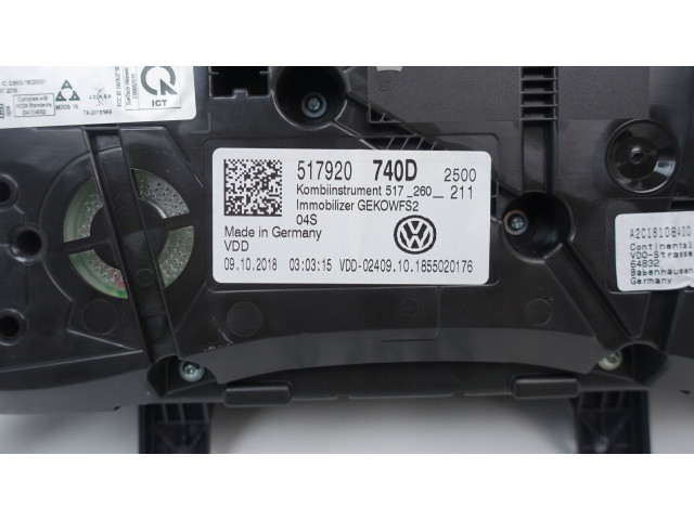 Панель приборов 517920740D, 30134KM Volkswagen Golf Sportsvan