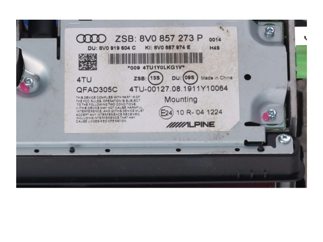 Дисплей 8V0857273P Audi A3 S3 8V