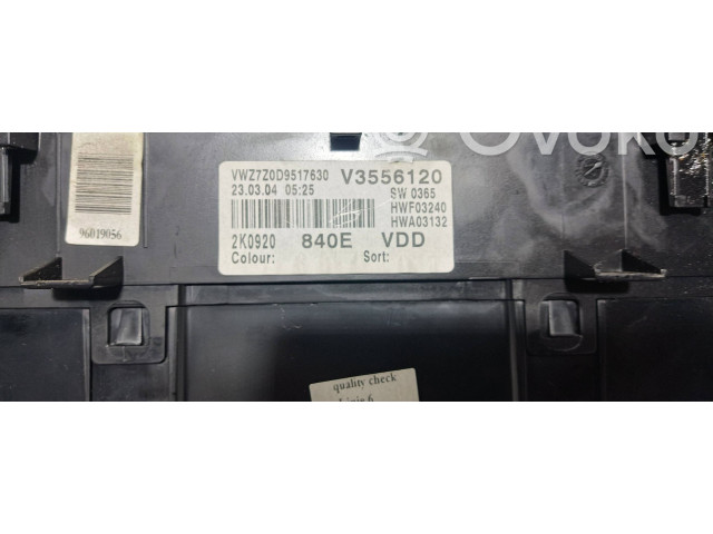 Панель приборов V3556120, VWZ7Z0D9517630   Volkswagen Caddy       