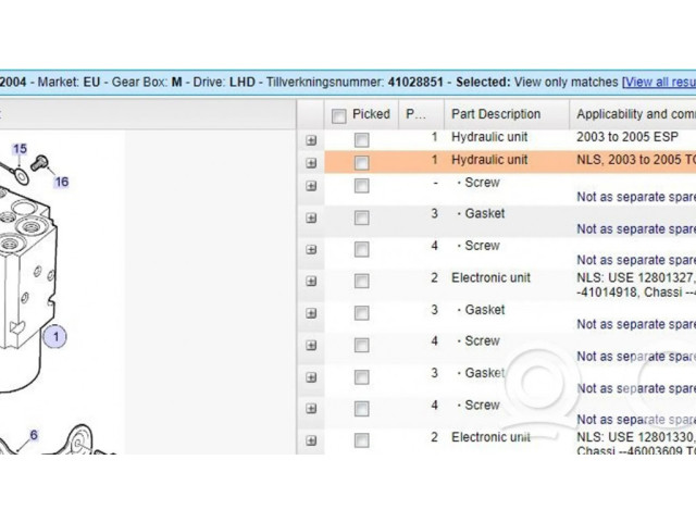 Jednotka ABS 13664004, 12794169 Saab 9-3 Ver2 2004