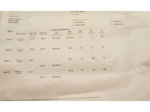 Vstřikovač 0445110524 Alfa Romeo Mito