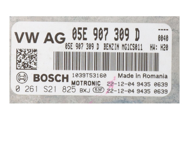 Блок управления двигателя 05E907309D Volkswagen Caddy