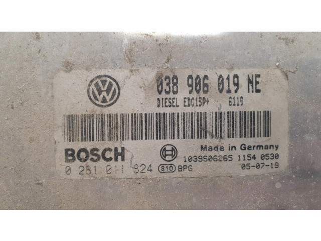 Блок управления двигателя 038906019NE, 0281011824 Skoda Fabia Mk1 (6Y)