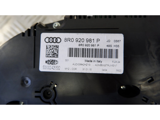 Панель приборов 8R0920981P, 8R0920981P   Audi Q5 SQ5       