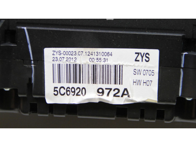 Панель приборов 5C6920972A   Volkswagen Jetta VI       