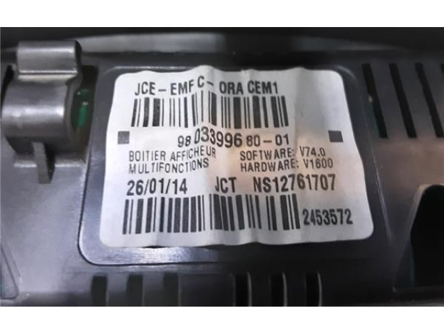 Экран/ дисплей / маленький экран 9803399680, 9803399680 Citroen Berlingo