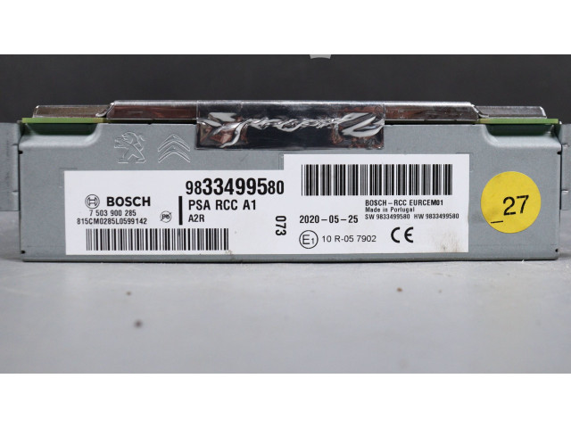 Радио/ проигрыватель CD/DVD / навигация 9833499580 Opel Combo