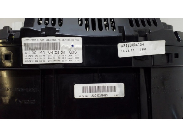 Přístrojová deska Mercedes-Benz E W212 2010 A2129004104, A2C53279093
