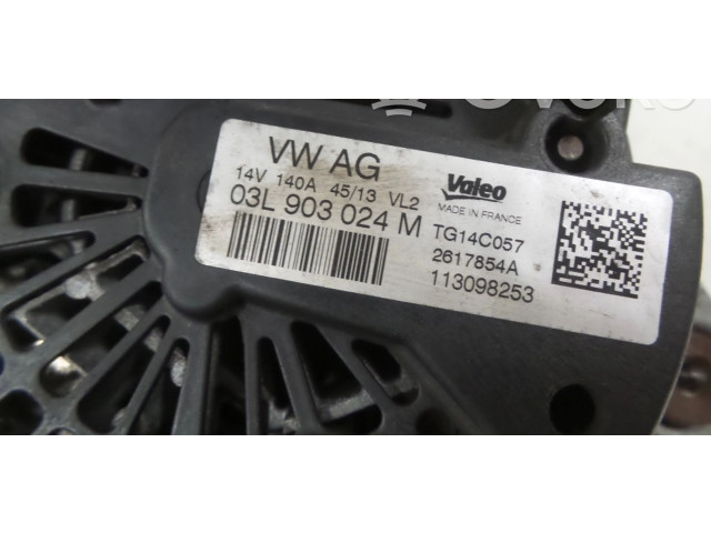 Генератор 03L903024M   Volkswagen Caddy      