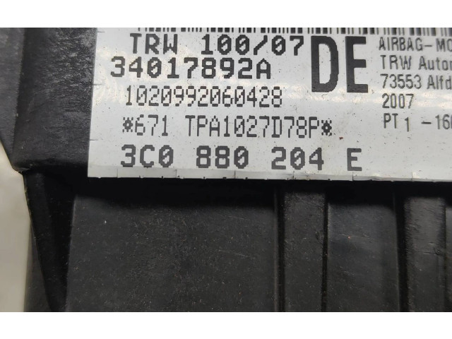 Pojistková skříňka Řídící jednotka BSM 3C0880204E, 34017892A Volkswagen PASSAT B6 2007