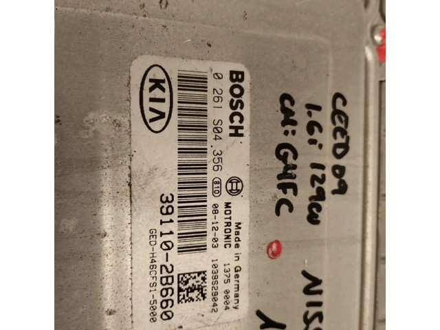 Блок управления двигателя 39110-2B660, 2009 KIA Ceed