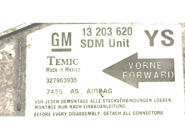 Блок подушек безопасности 13203620   Opel Meriva A